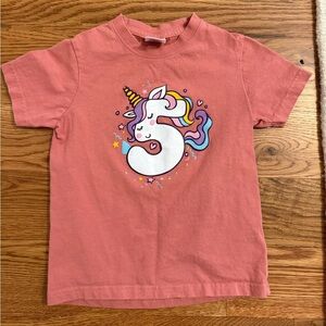 Toddler Girl Fifth Birthday Unicorn Shirt size 5Y